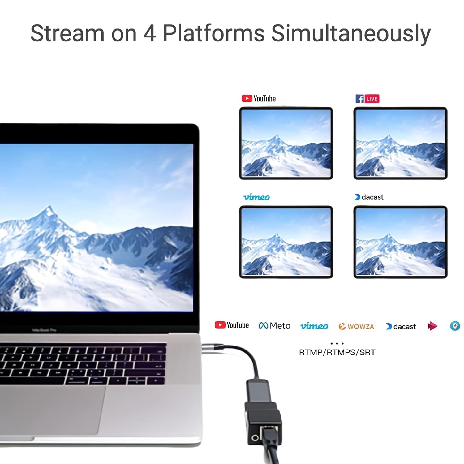 DDMALL DDMALL 4K NDI Encoder H.265 H.264 HDMI Video Encoder for Live Streaming to YouTube Facebook Twitch IPTV Model HEV-4K - View 5 of 8