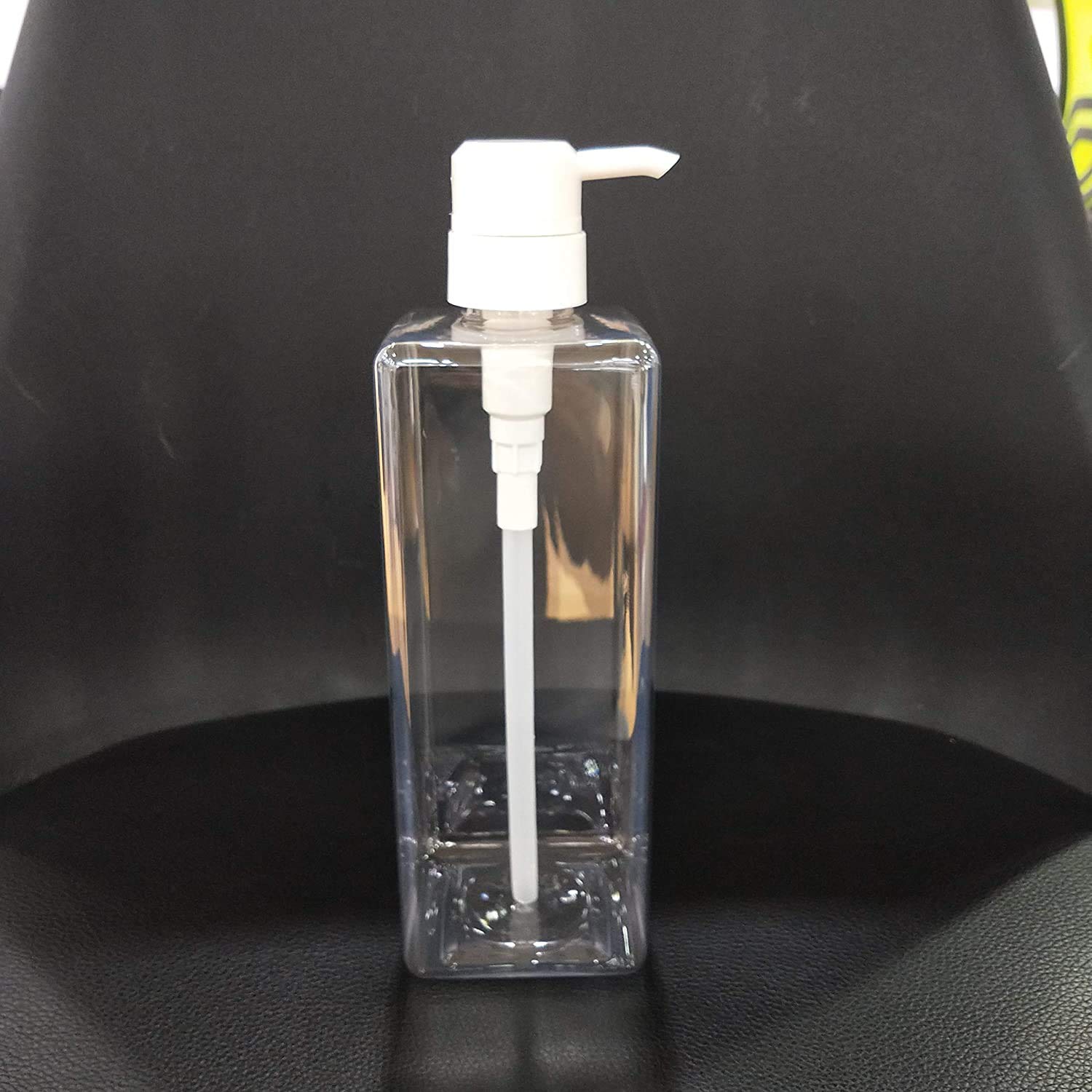 Empty Plastic Pump Bottles Square Shampoo Conditioner Soap Lotion Refillable BPA Free Set of 3 Clear for Body Wash Moisturizer Face Cream - View 5 of 7