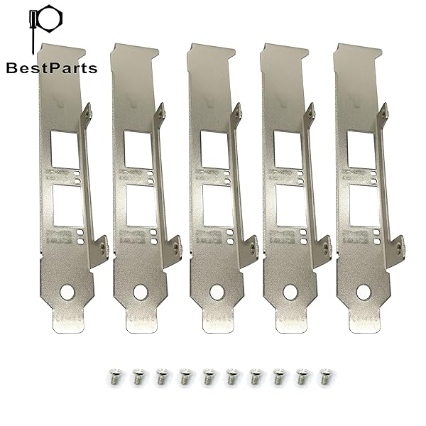 BestPartsCom BestParts 5pcs Full Height Bracket for Intel E10G42BTDA X520-DA2 X520-BFSR X520-SR2 X520-LR2 X710-DA2 JL82599ES E33052-003 - View 5 of 6