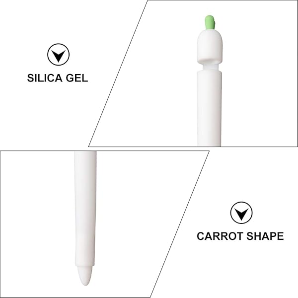 Hemobllo Hemobllo Carrot Shaped Silicone Sleeve Cover for Apple Pencil 1 Anti-Slip Protective Case Touch Screen Pen Holder White - View 6 of 10