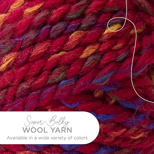 Lion Brand Yarn Lion Brand Yarn Wool-Ease Thick and Quick Soft Bulky Yarn for Knitting Crocheting Crafting 3 Pack Campfire - View 3 of 9