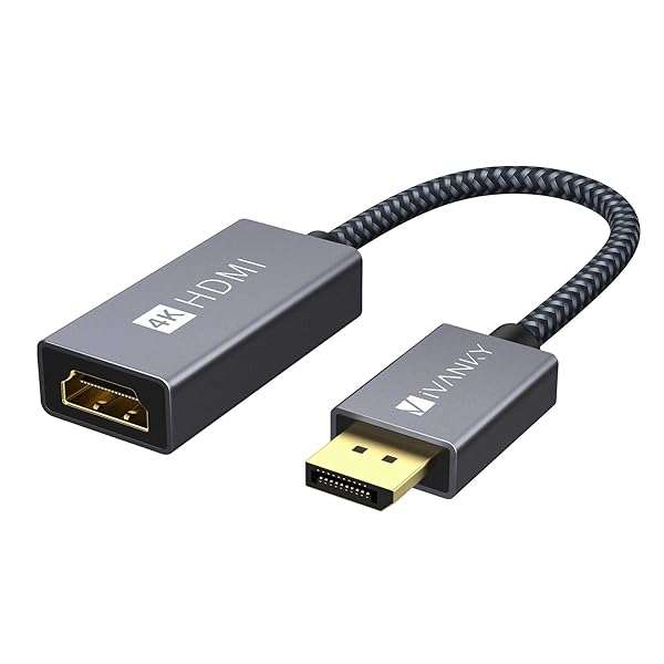 IVANKY iVANKY 4K DisplayPort to HDMI Adapter - 60Hz Unidirectional, Compatible with HP, ThinkPad, AMD & NVIDIA