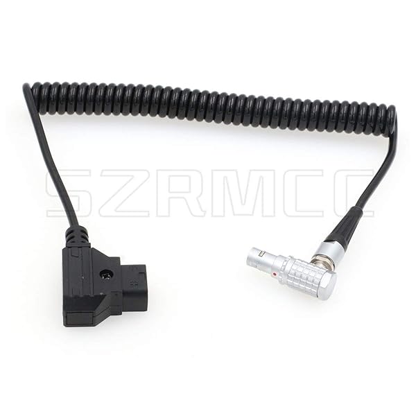 SZRMCC SZRMCC Dtap 2 Pin Male to 0B 6 Pin Coiled Power Cable for DJI Wireless Follow Focus Motor Unit