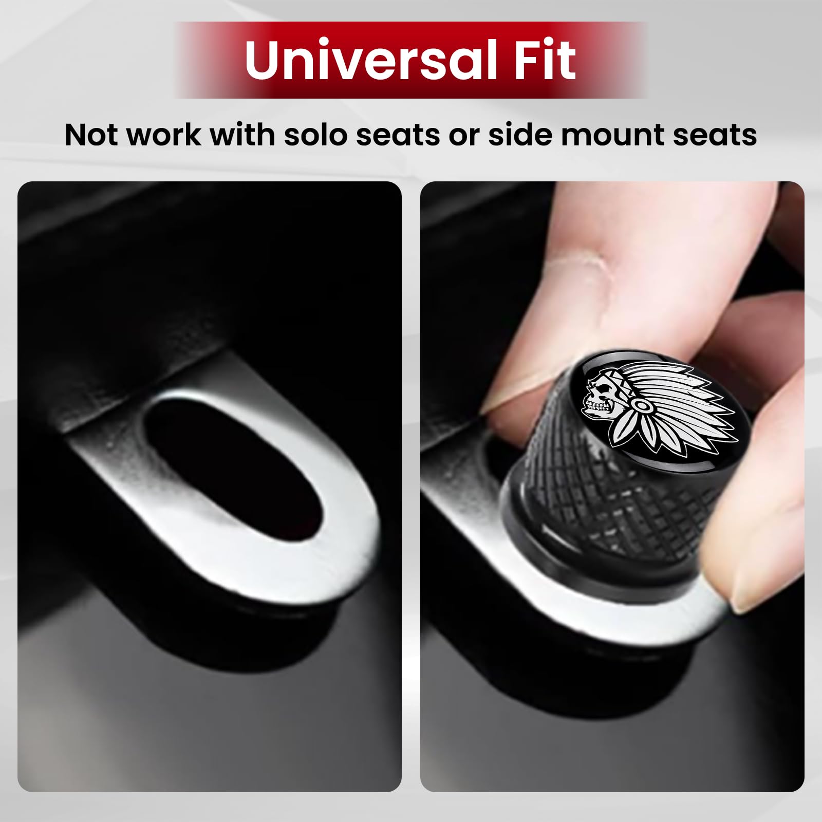 GUAIMI GUAIMI Fender Seat Bolt Screw Nut Kit 1/4-20 Thread for Harley Sportster Touring Softail Dyna CVO Electra Glide Street Glide 1996-2023 Black - View 6 of 8