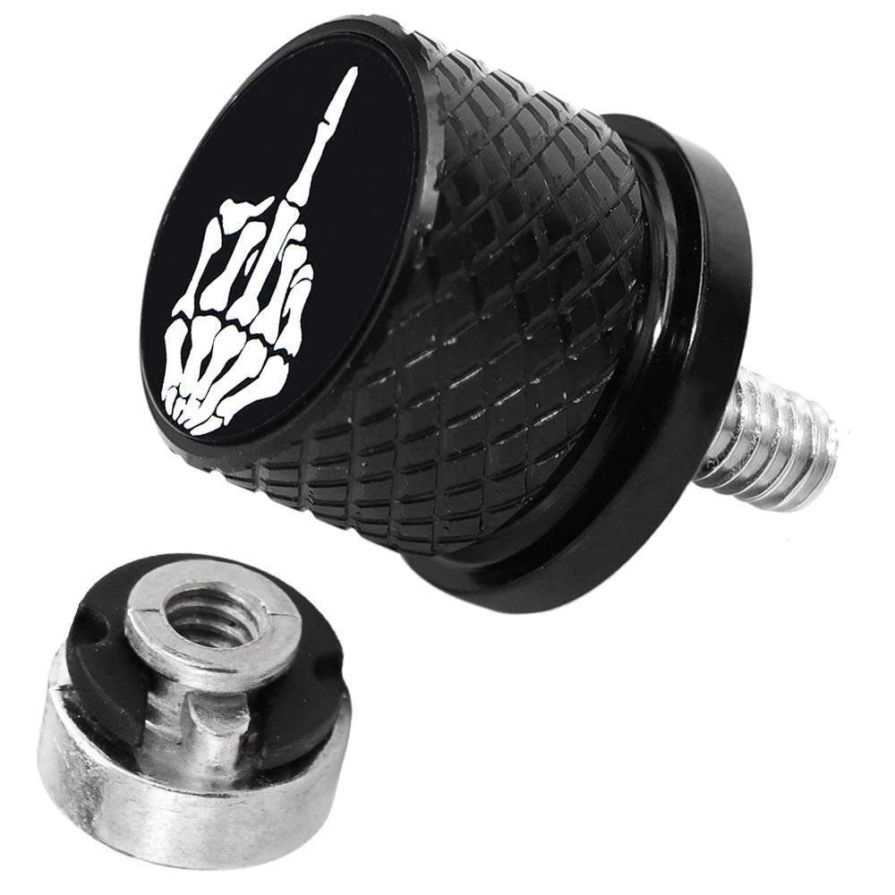 GUAIMI GUAIMI Fender Seat Bolt Screw Nut Kit 1/4-20 Thread for Harley Sportster Touring Softail Dyna CVO Electra Glide Street Glide 1996-2023 Black - View 8 of 8