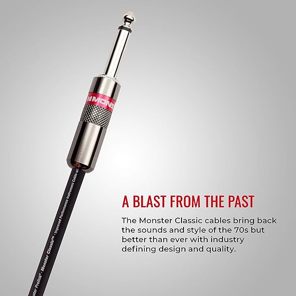 Monster Monster Prolink Classic 21ft Guitar Cable - Durable, All-Metal, 90% Copper Shield for Superior Sound - View 6 of 10