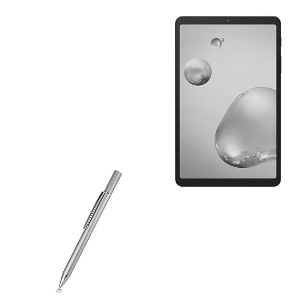 BoxWave Stylus Pen for Samsung Galaxy Tab A 8.4 2020 FineTouch Capacitive Super Precise Metallic Silver