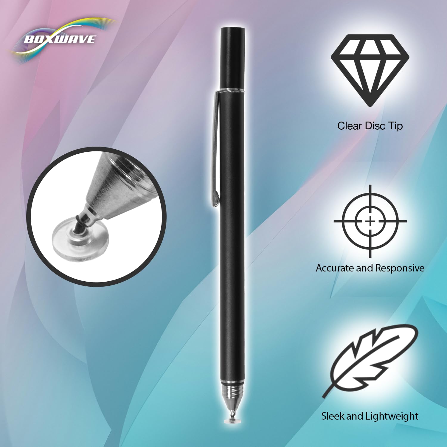 BoxWave BoxWave Stylus Pen for Samsung Galaxy Tab A 8.4 2020 FineTouch Capacitive Super Precise Jet Black - View 3 of 8