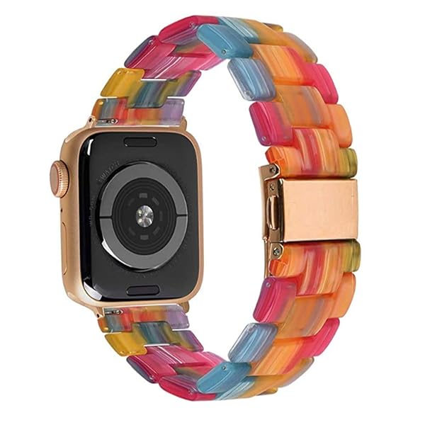 SPINYE SPINYE Colorful Resin Band for iWatch 42mm 44mm 45mm 49mm Compatible with Apple Watch Series 9 8 Ultra 7 SE 6 5 4 3 for Women and Men - View 3 of 8