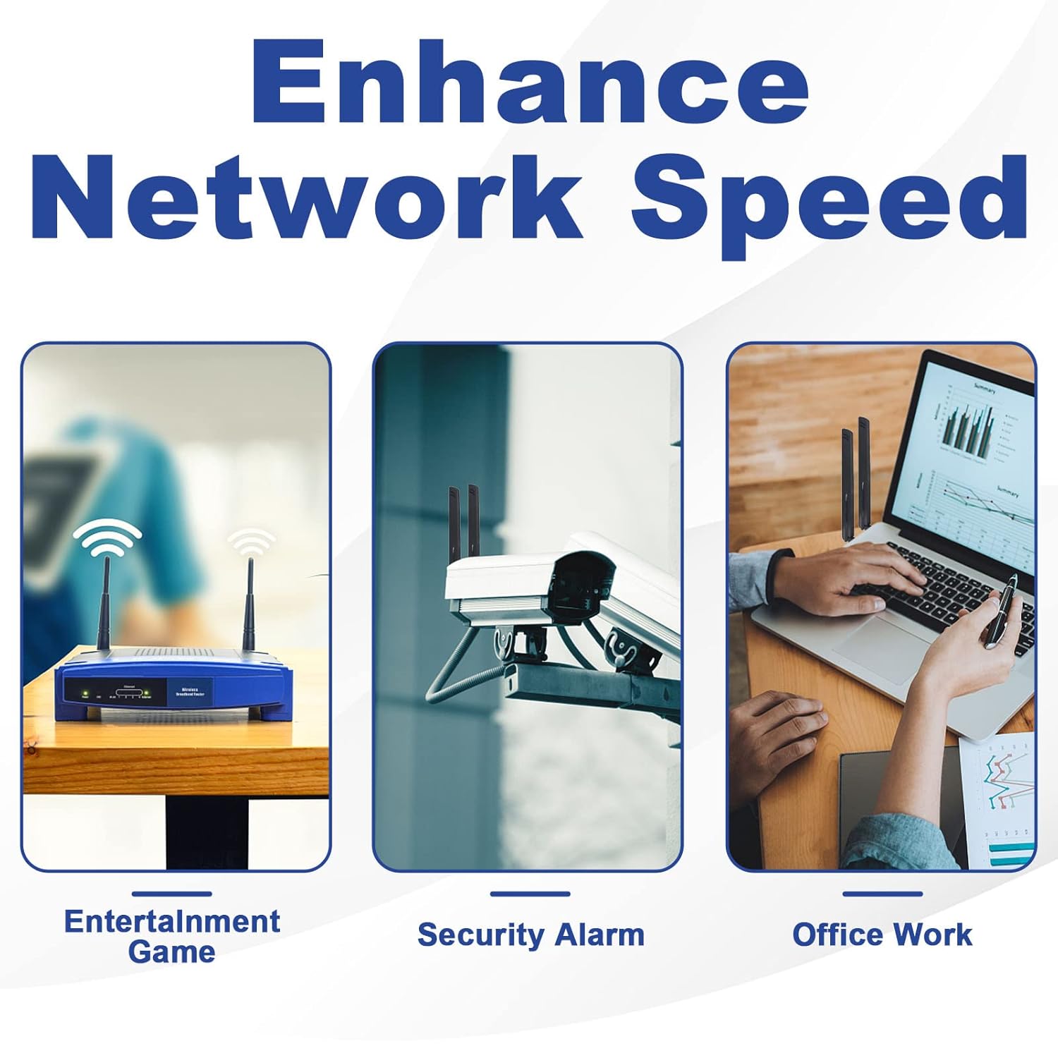 onelinkmore High Gain 12dBi 433MHz Omni-Directional Antenna with SMA Male Connector for Wireless Sensor Network Router Modem Pack of 2 - View 3 of 6