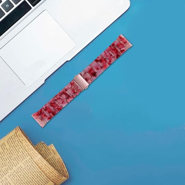 SPINYE SPINYE Colorful Resin Watch Bands for Samsung Galaxy Watch 46mm Huawei Watch GT5 GT4 GT3 GT2 22mm Peach Red Strap for Men Women - View 4 of 8