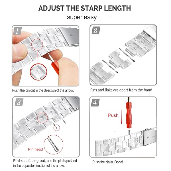 SPINYE SPINYE Colorful Resin Watch Bands for Samsung Galaxy Watch 46mm Huawei Watch GT5 GT4 GT3 GT2 22mm Peach Red Strap for Men Women - View 8 of 8