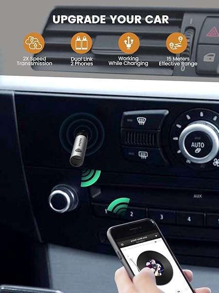 MaedHawk MaedHawk Bluetooth 5.0 Receiver: Portable Aux Adapter for Wireless Audio Streaming in Cars & Home - View 6 of 10