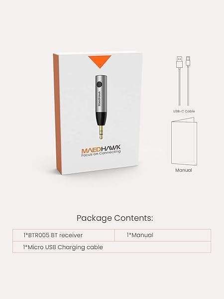 MaedHawk MaedHawk Bluetooth 5.0 Receiver: Portable Aux Adapter for Wireless Audio Streaming in Cars & Home - View 10 of 10
