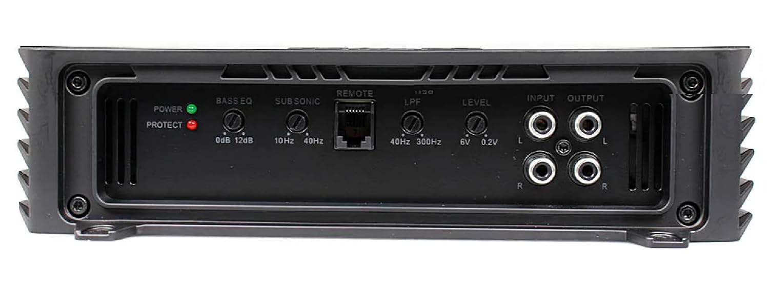 Alphasonik Alphasonik V1200.1D Venum Series 2400 Watts Monoblock Car Amplifier with Remote Bass Boost and 4-Way Protection Circuitry - View 3 of 6