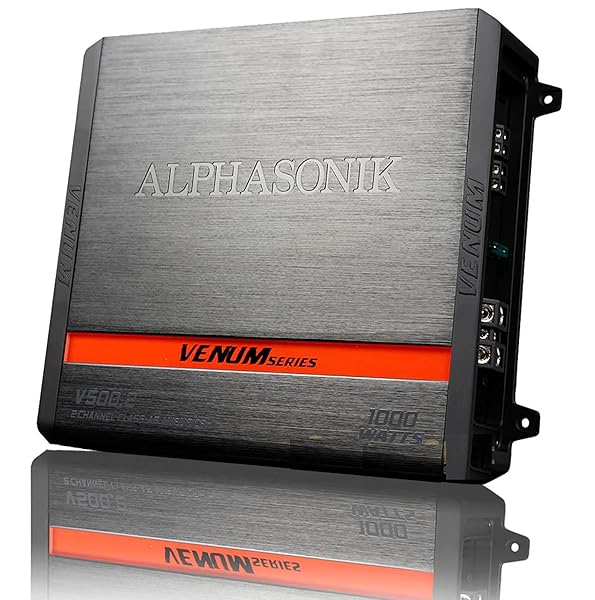 Alphasonik Alphasonik V500.2 Venum Series 1000 Watts Max 2-Channel Car Amplifier with Power Plant Chip and 4-Way Protection Circuitry - View 2 of 6
