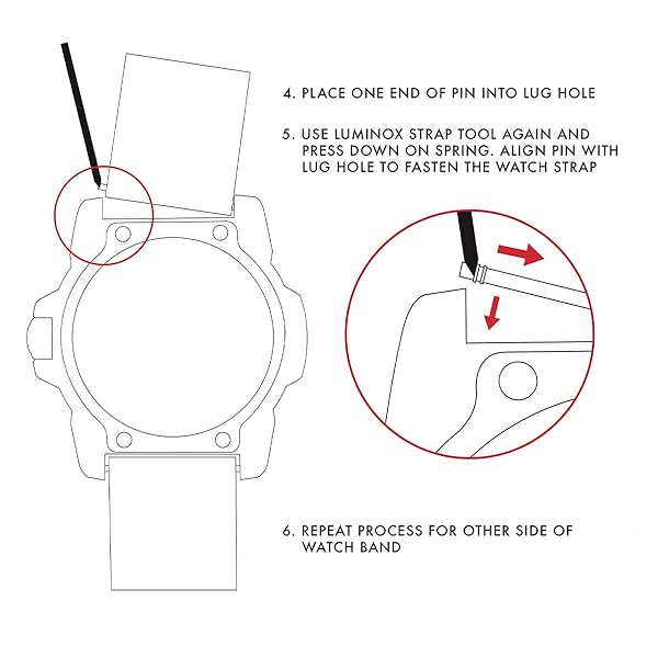 Luminox Genuine Luminox 23mm Black Rubber Watch Bands for Navy SEALs Series 8800 8880 Replacement Strap - View 5 of 6