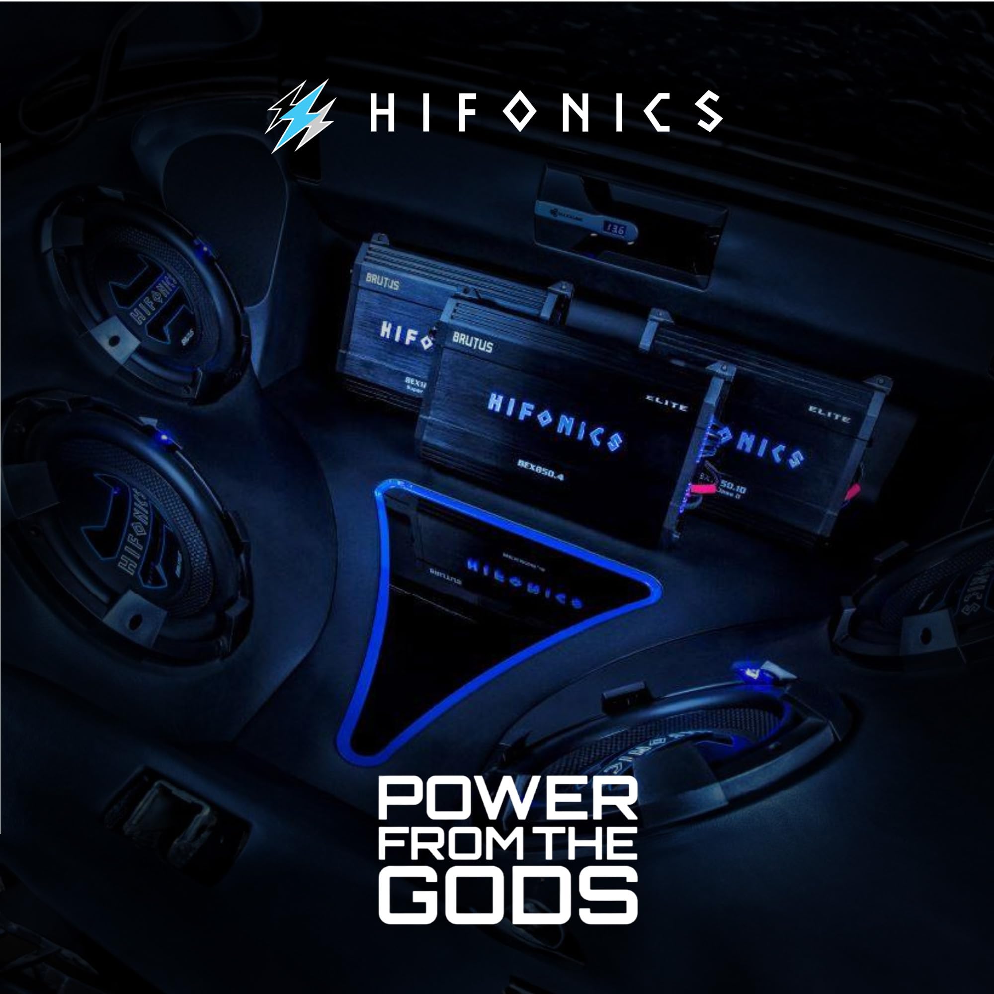 Hifonics Powerful Hifonics Brutus BG-1000.4: 1000W 4-Channel Amplifier for Superior Sound Quality - View 6 of 9