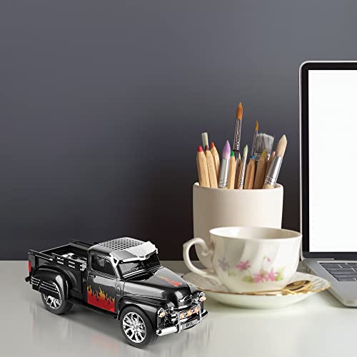 QFX QFX Bluetooth 1953 Hot Rod Pickup Truck Speaker: 3-Inch, FM Radio, LED Lights & Hands-Free Microphone - Red BT-1953-RED - View 10 of 10