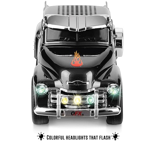 QFX QFX Bluetooth 1953 Hot Rod Pickup Truck Speaker: 3-Inch, FM Radio, LED Lights & Hands-Free Mic - BT-1953 BL - View 10 of 10