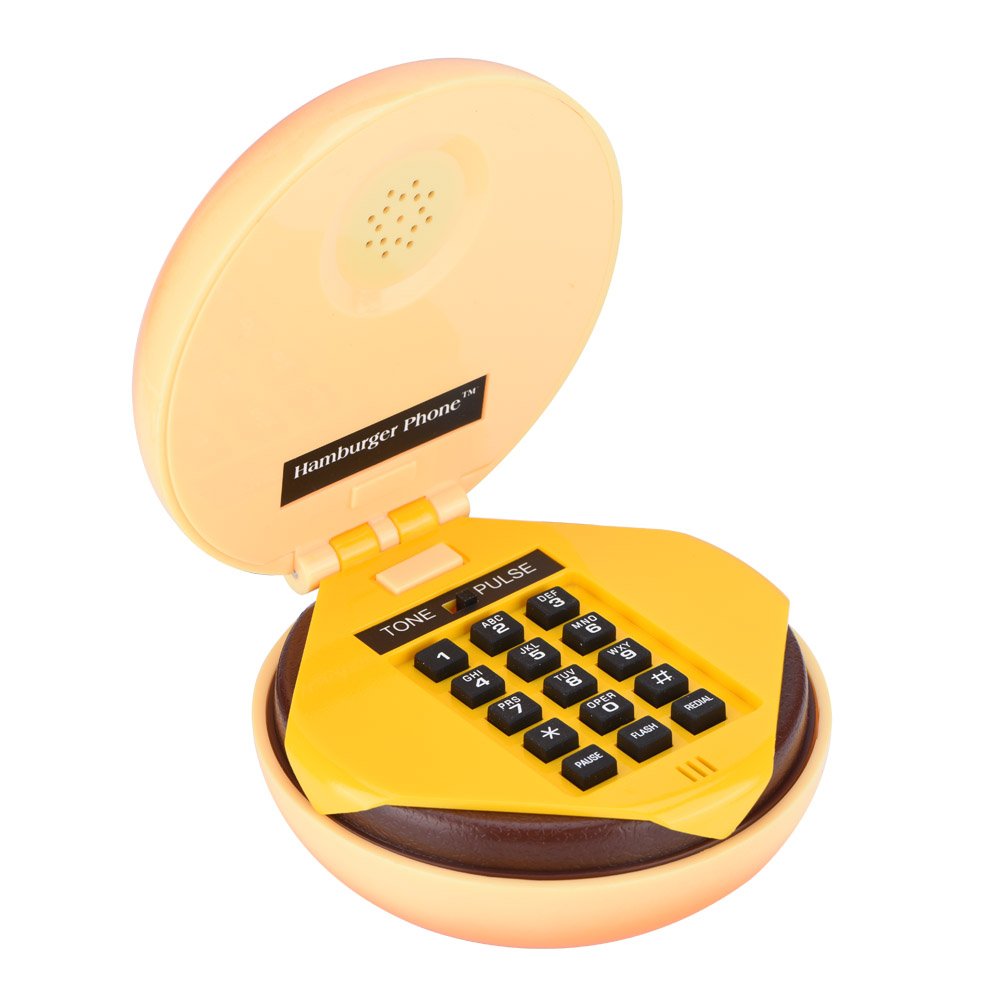 Funny Hamburger Phone: Novelty Wired Landline for Home, Office & Kids - Unique Gift Idea!