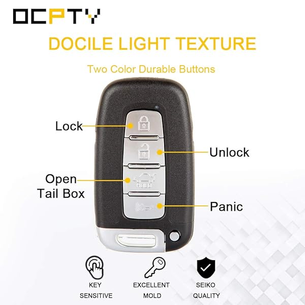 OCPTY OCPTY Keyless Entry Remote Key Fob for Kia Sportage Hyundai Sonata Elantra Sorento Soul Rio Forte Optima Borrego 267ALHMFNA04 95440 3Q000 - View 5 of 10