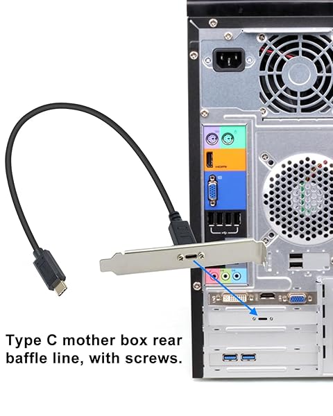 Poyiccot High-Speed Poyiccot USB 3.1 Type C Extension Cable - 10Gbps, 60W, 1ft Male to Female for Data & Sync - View 4 of 8