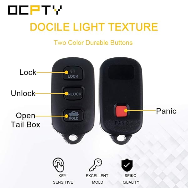 OCPTY OCPTY Replacement Key Fob 2Pcs for Toyota Camry Corolla Matrix Sienna Pontiac Vibe Solara 1999-2008 GQ43VT14T - View 5 of 10