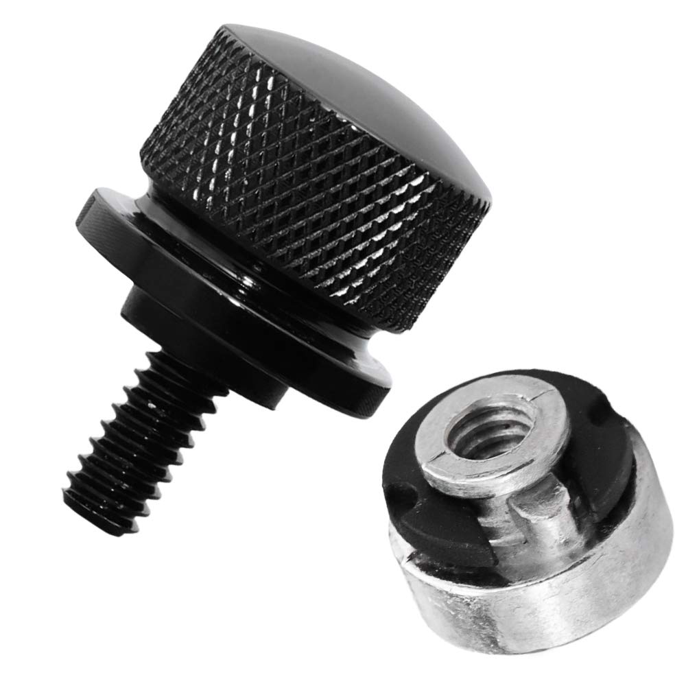 GUAIMI GUAIMI Fender Seat Bolt Screw Nut Kit 1/4-20 Thread for Harley Sportster Touring Softail Dyna CVO Electra Glide 1996-2023 Black - View 4 of 7