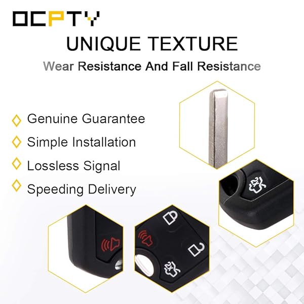 OCPTY OCPTY Replacement Remote Head Key for Ford Escape Focus Transit Fiesta 2011-2016 CWTWB1U793 1788A-FWB1U793 5915237 - View 5 of 7