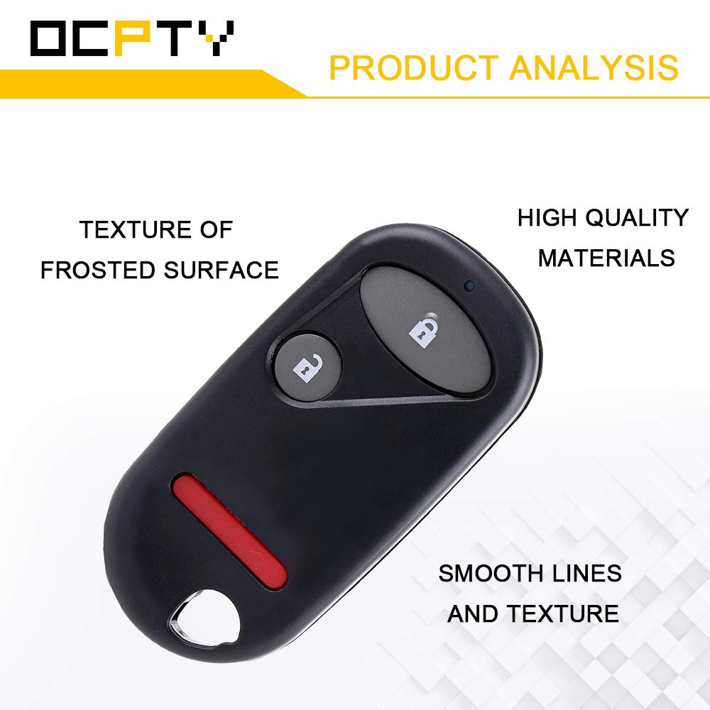 OCPTY Flip Key Entry Remote Control Fob for Honda Civic Pilot NHVWB1U523 NHVWB1U521 08E61-S5D-1M001 2001 to 2007 - View 3 of 9