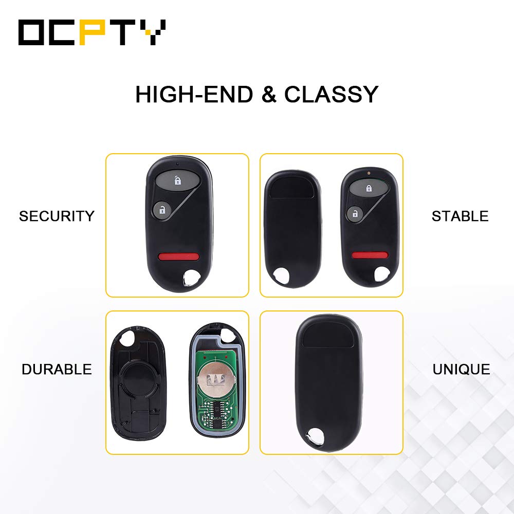 OCPTY Flip Key Entry Remote Control Fob for Honda Civic Pilot NHVWB1U523 NHVWB1U521 08E61-S5D-1M001 2001 to 2007 - View 6 of 9