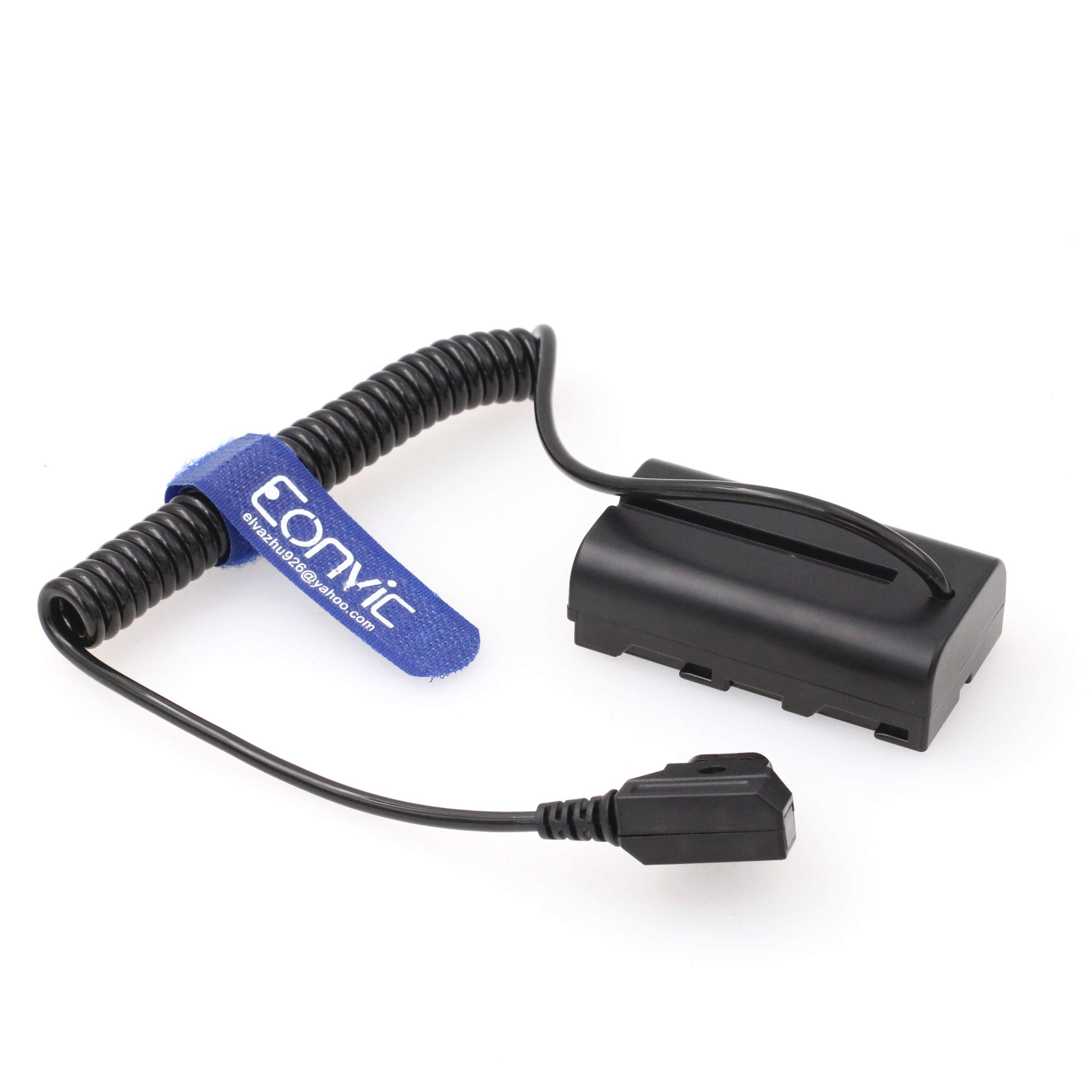 Eonvic D-Tap to NP-F550 F570 F750 F970 Dummy Battery Adapter Coiled Cable for Sony NP Series Monitor - View 3 of 3