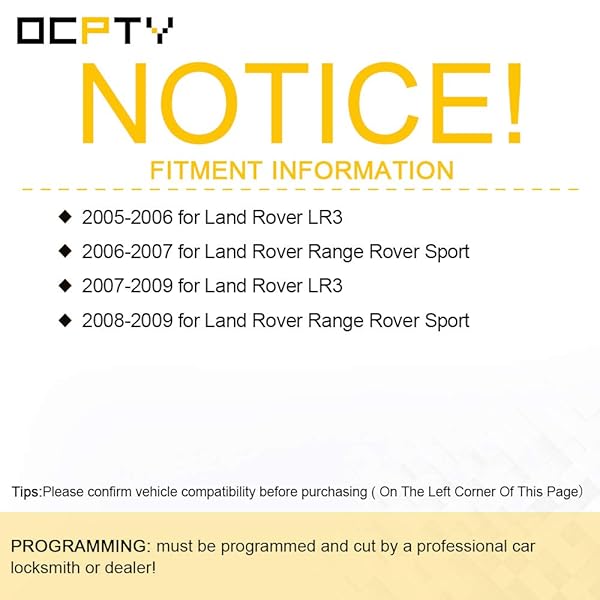 OCPTY OCPTY Flip Key Entry Remote Control Key Fob Replacement for Land Rover LR3 Range Rover Sport 3 Buttons 433Mhz - View 3 of 10