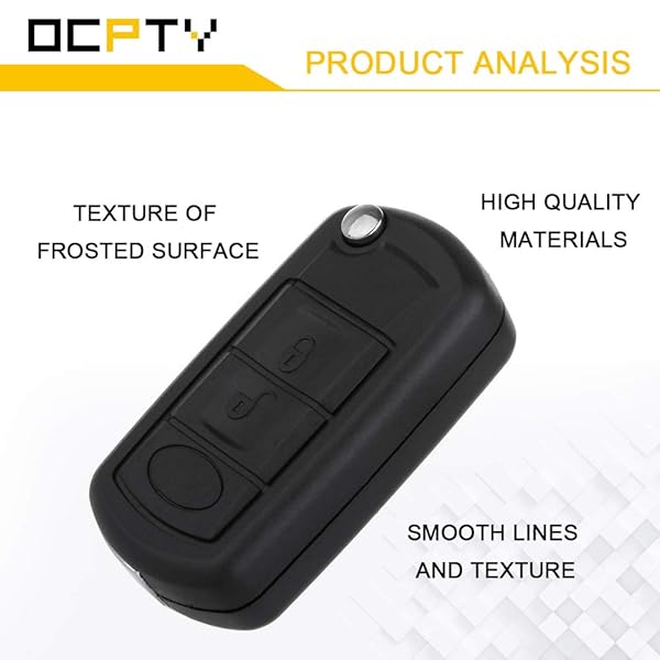 OCPTY OCPTY Flip Key Entry Remote Control Key Fob Replacement for Land Rover LR3 Range Rover Sport 3 Buttons 433Mhz - View 4 of 10