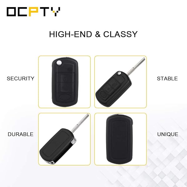 OCPTY OCPTY Flip Key Entry Remote Control Key Fob Replacement for Land Rover LR3 Range Rover Sport 3 Buttons 433Mhz - View 7 of 10