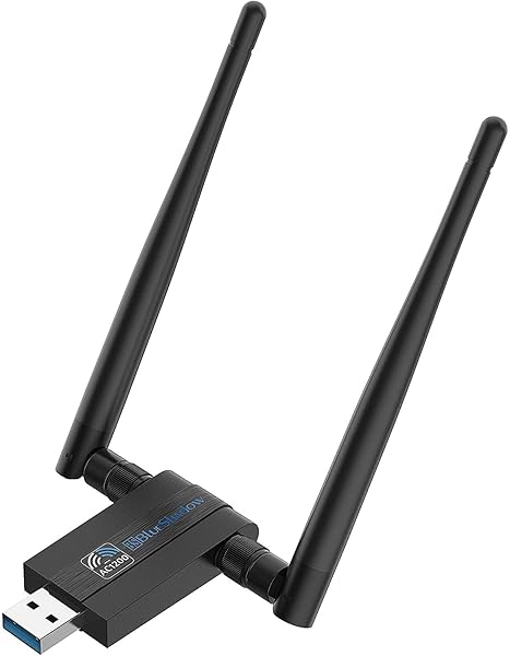 Blueshadow Blueshadow AC1300 USB WiFi Adapter Dual Band Wireless Network Adapter for PC Desktop USB 3.0 Supports Windows and Mac OS X - View 2 of 10