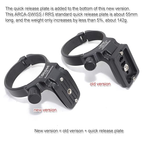 iShoot iShoot 68mm Tripod Mount Ring for Canon EF 100mm f/2.8L Macro IS - Quick Release Plate Compatible with Arca-Swiss - View 7 of 11