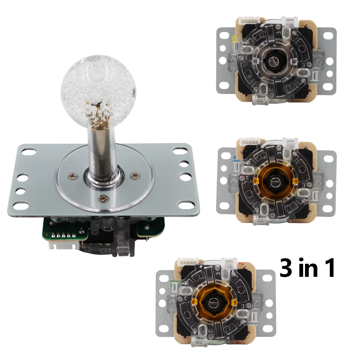 SJ@JX SJ JX Arcade LED Joystick SANWA Style Retro Fight Game Joystick Circular Octagonal Limiter for Raspberry Pi MAME JAMMA - View 3 of 5