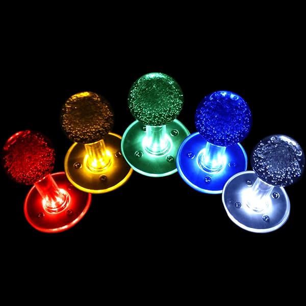 SJ@JX SJ JX Arcade LED Joystick SANWA Style Retro Fight Game Joystick Circular Octagonal Limiter for Raspberry Pi MAME JAMMA - View 6 of 6