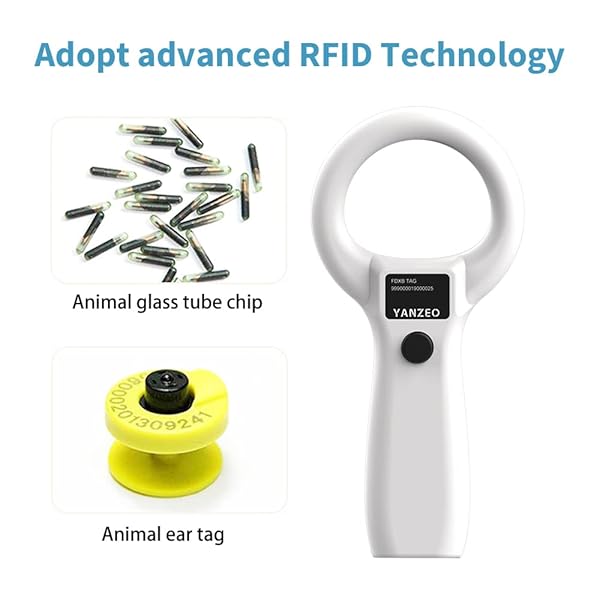 Yanzeo YANZEO AR180S Pet Microchip Scanner Handheld RFID Reader Rechargeable Animal Chip Reader for 134.2kHz Pet ID FDX-B ISO 11784 11785 - View 5 of 7