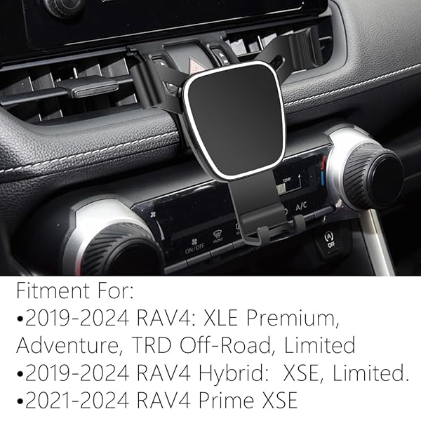 musttrue Musttrue Car Phone Holder for Toyota RAV4 2019-2024: Perfect Fit for Hybrid XSE & Limited Models - View 5 of 7