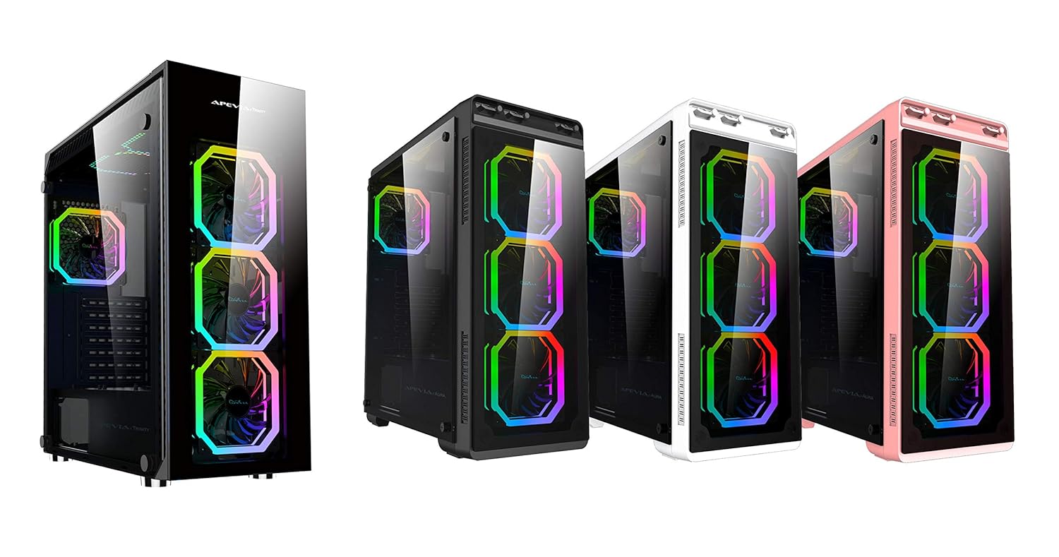 Apevia Upgrade Your PC with Apevia PN6P2-RGB Phoenix 120mm RGB LED Fans - Silent, Color-Changing & Remote-Controlled (6+2 Pack) - View 3 of 4