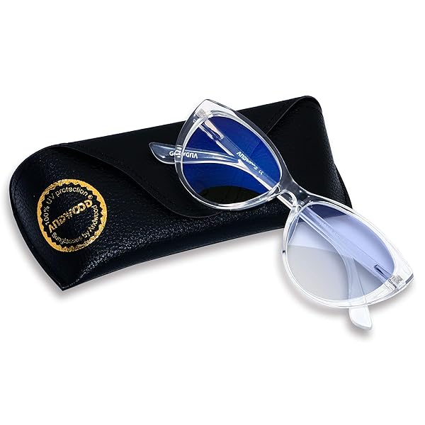 ANDWOOD ANDWOOD Blue Light Blocking Glasses for Women Cat Eye Clear Frame Stylish Eyewear for Computer Use - View 3 of 7