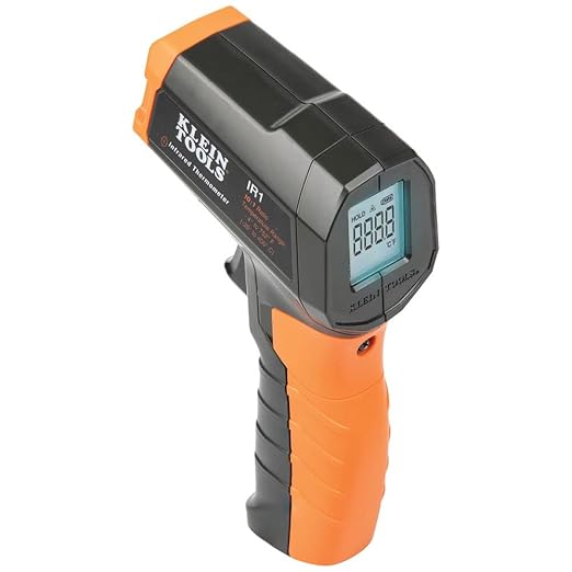 KLEIN TOOLS Klein Tools IR1 Infrared Thermometer, Digital Laser Gun is Non-Contact Thermometer with a Temperature Range -4 to 752-Degree Fahrenheit