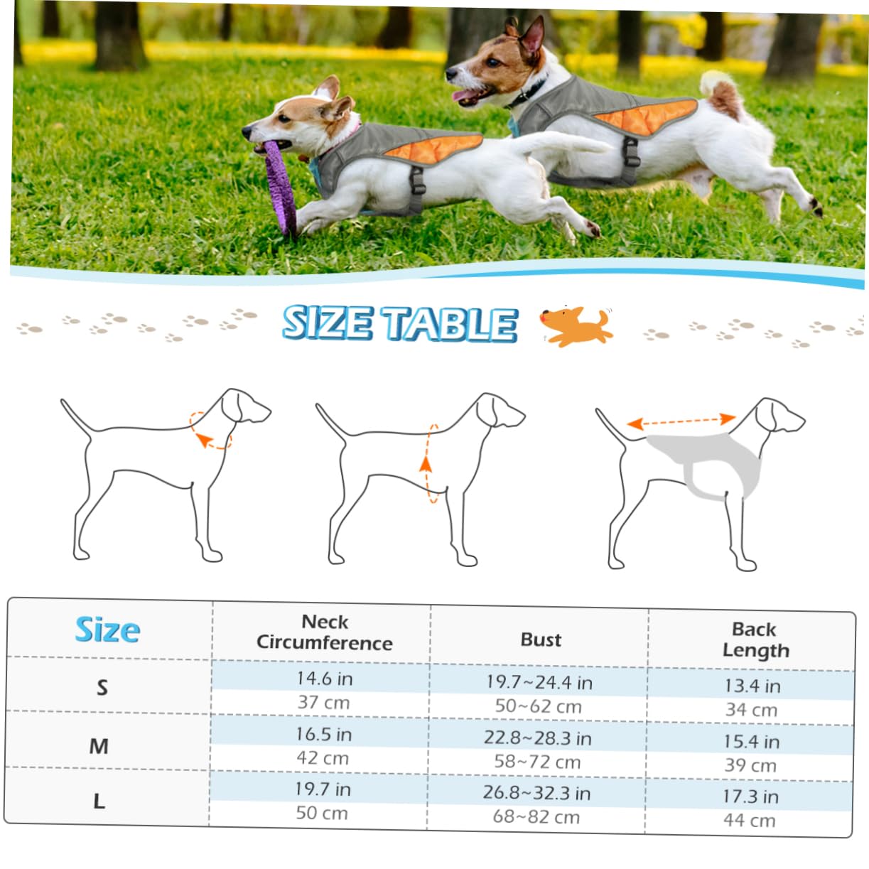 POPETPOP POPETPOP Dog Cooling Vest Reflective Adjustable Pet Cooler Jacket for Small Medium Dogs in Orange - View 2 of 9