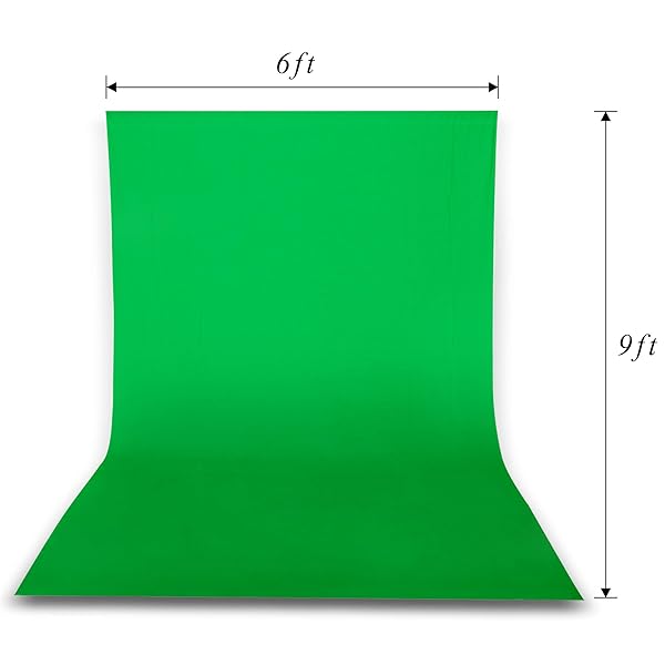 EMART EMART 7x10ft Green Screen Backdrop Stand Kit with 6x9ft Cotton Muslin for Photography - Perfect Chromakey Support System - View 8 of 9