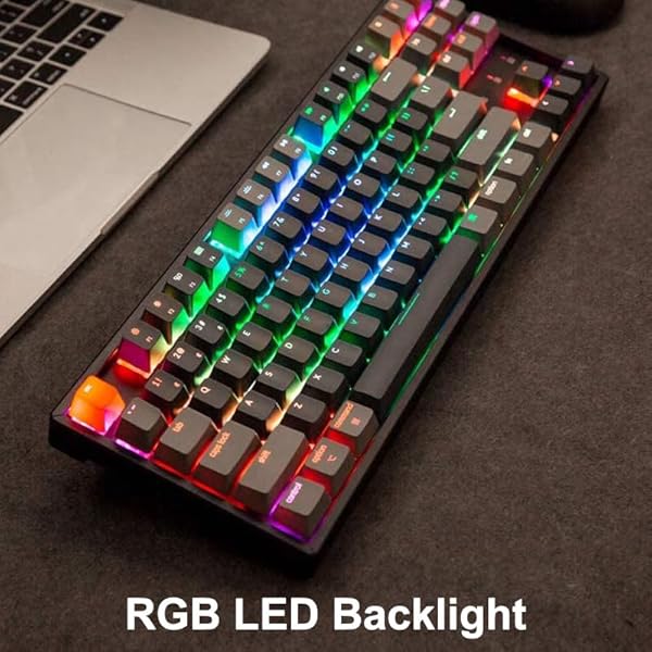 Keychron Keychron K8 Wireless Mechanical Keyboard Hot-swappable Tenkeyless 87 Keys RGB Gateron Brown Switch Aluminum Frame for Mac and Windows - View 7 of 10