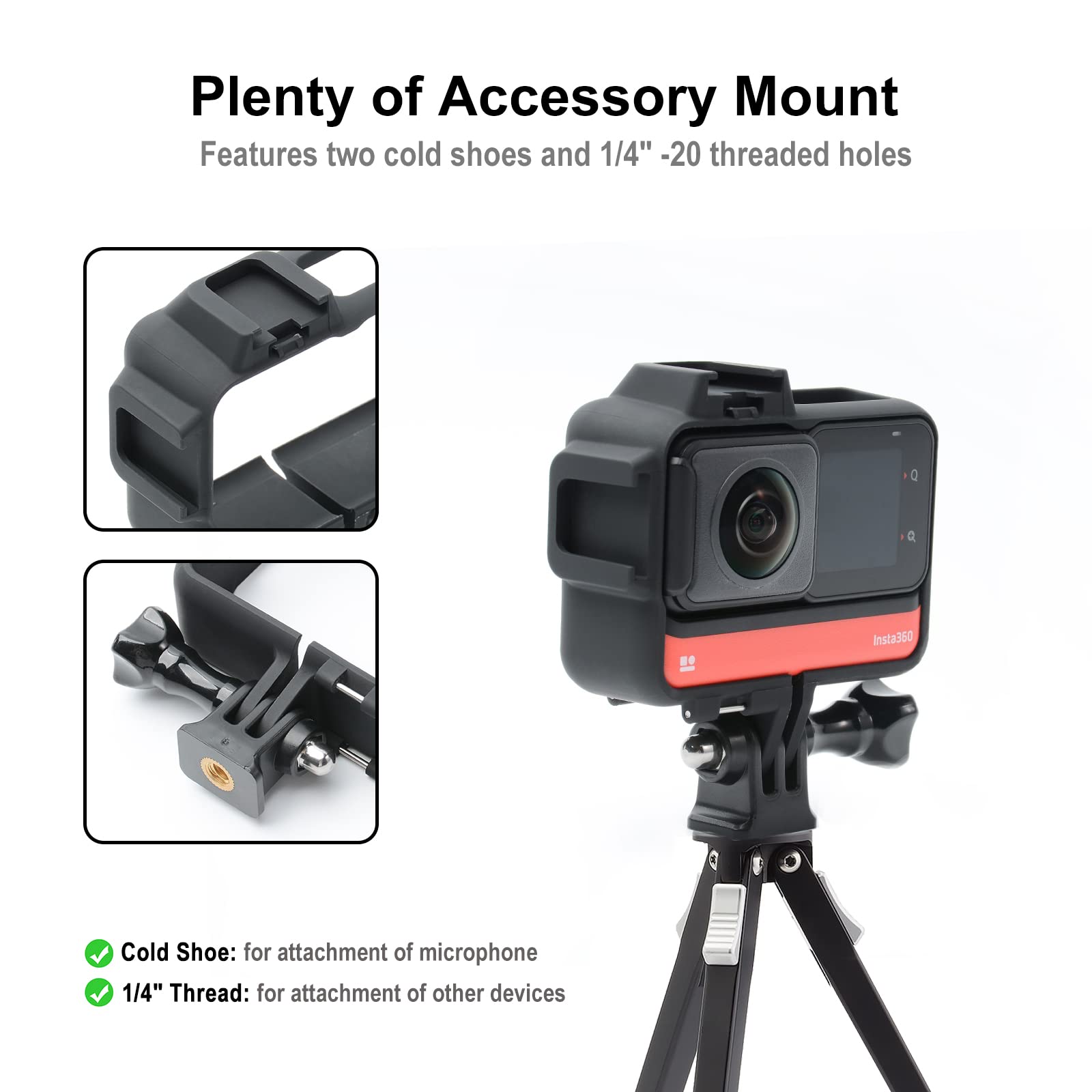 Insta360 ONE RS Mounting Bracket Protective Case Cage Accessories for Fast Installation - View 4 of 7