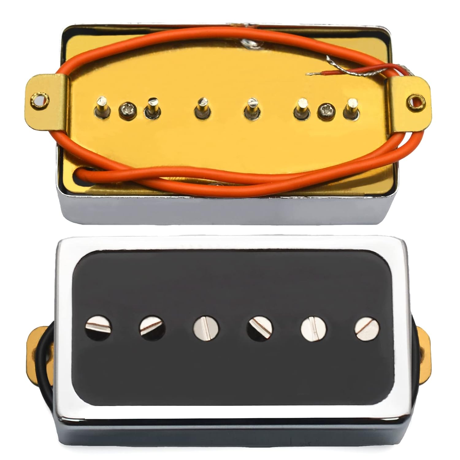 SAPHUE SAPHUE Electric Guitar Pickups Bridge and Neck Set for Les Paul P90 Style Humbucker Size Electric Guitar Upgrade Your Sound Today - View 6 of 7